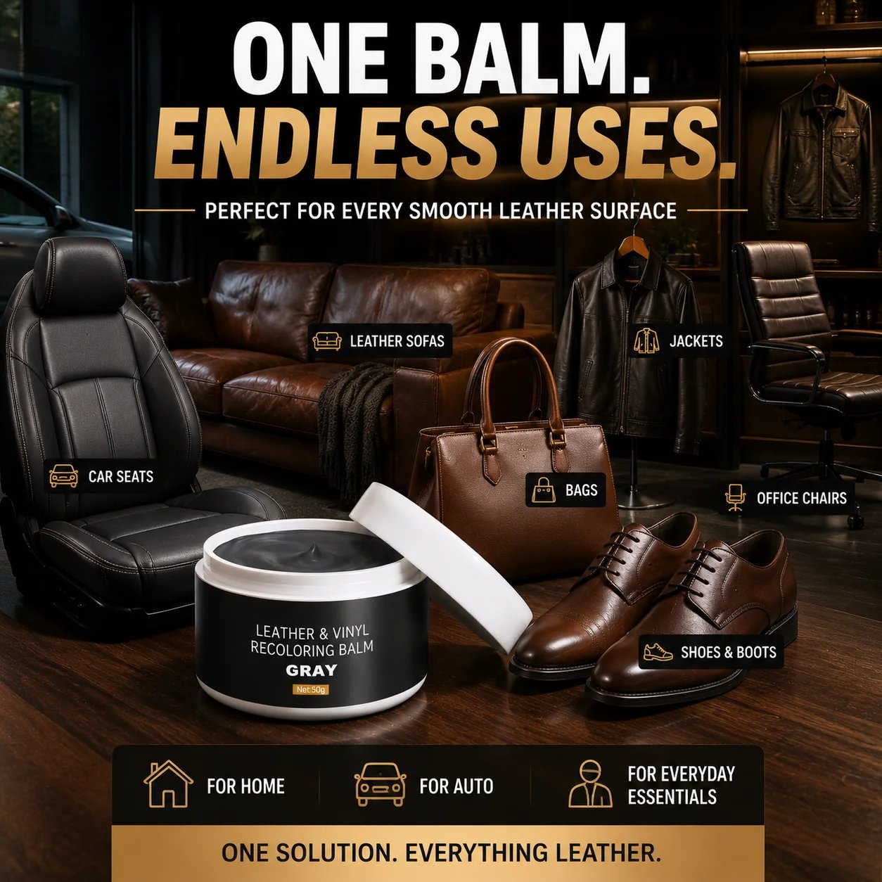 Leather recoloring balm uses