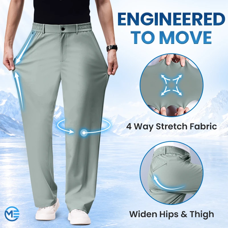 ModenEase - Ultra Comfort Ice Silk Flexible Casual Pants