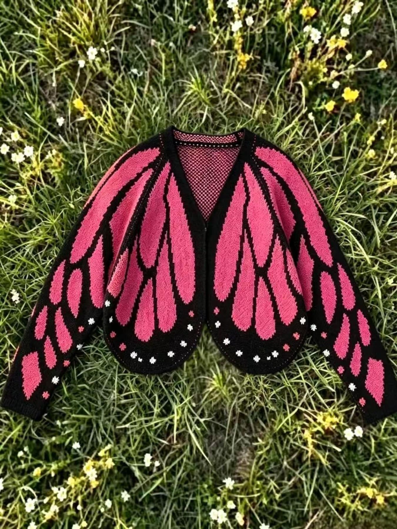 Women's Trendy Butterfly Wings Knit Cardigan