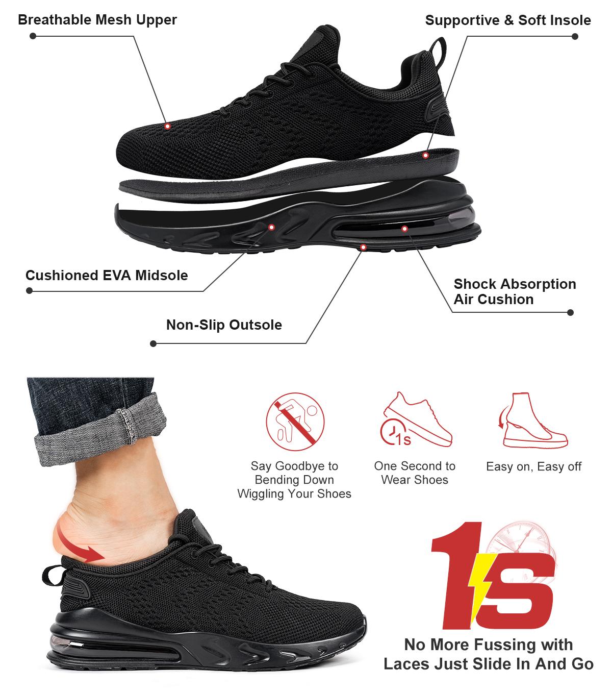 【SummerFinds】Upgraded SRC oil-resistant non-slip work shoes with four-way stretch waterproof fly knit. Light lace-up closed-toe black sneakers for men & women, great for chefs, nurses, kitchen/hospital staff. TikTok Back to School #tiktokshopsummersale 【SummerFinds】Upgraded SRC oil-resistant non-slip work shoes with four-way stretch waterproof fly knit. Light lace-up closed-toe black sneakers for men & women, great for chefs, nurses, kitchen/hospital staff. TikTok Back to School #tiktokshopsummersale
