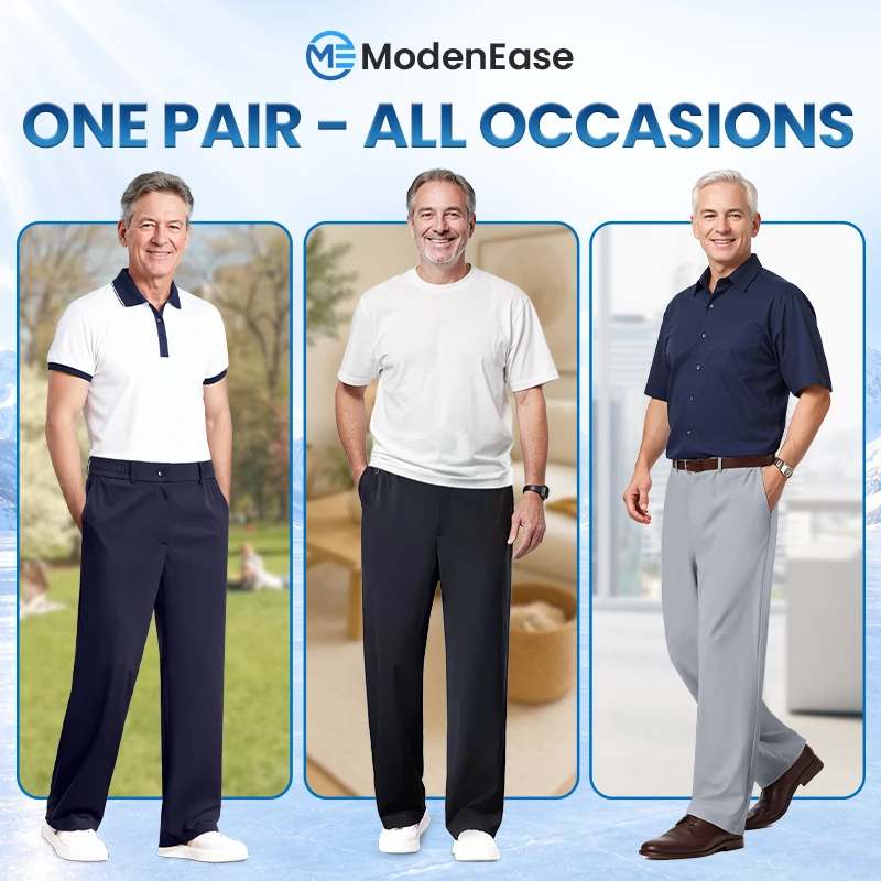 ModenEase - Ultra Comfort Ice Silk Flexible Casual Pants
