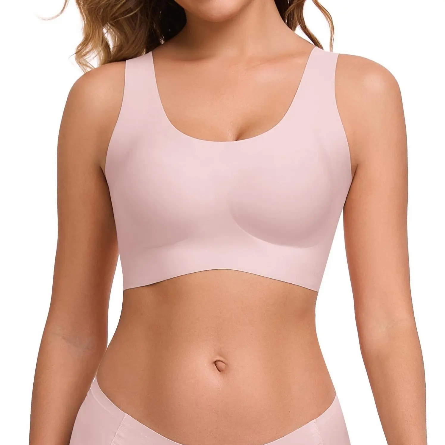 Moda Vibe Women's Seamless Bra, Full-Cup, Wire-Free, Wide Straps, Comfortable and Breathable Sides, Highly Stretchy Fabric 