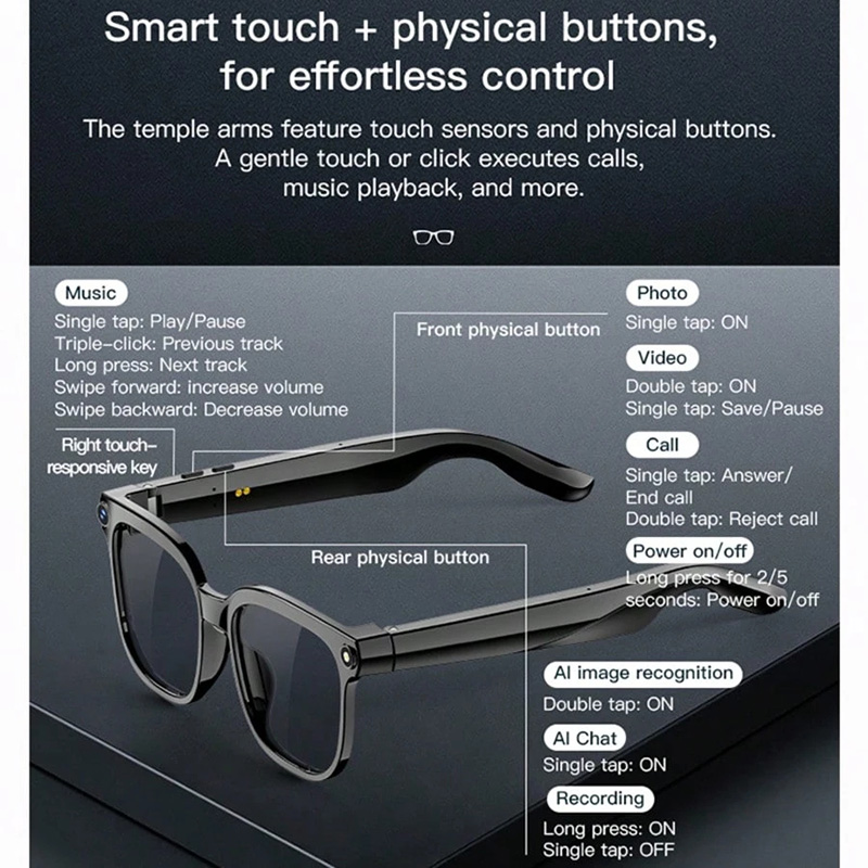 AI Bluetooth Smart Photochromic Sunglasses