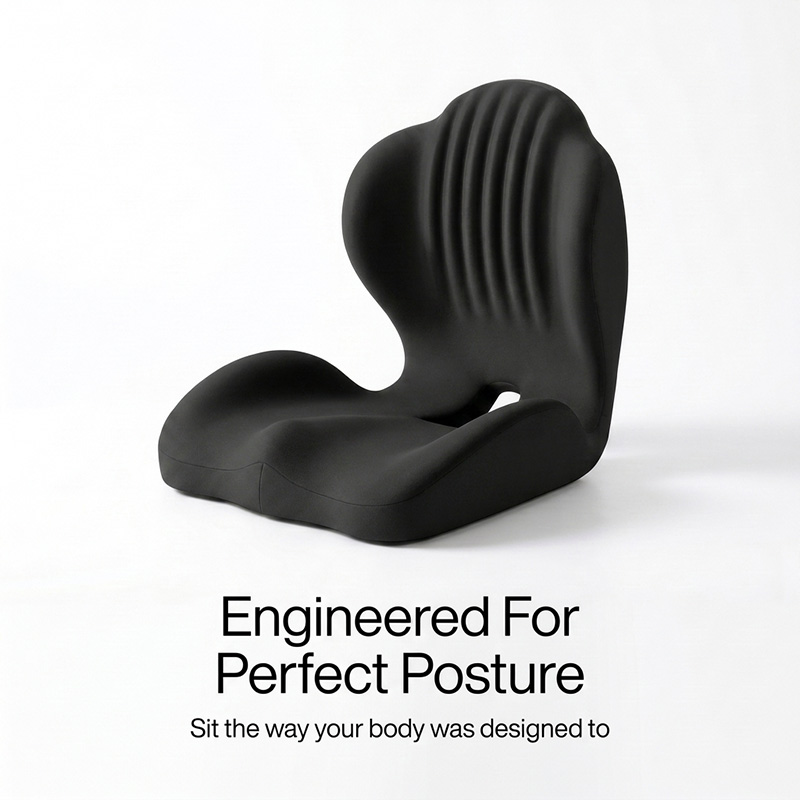 Ergonomic Memory Foam Seat Cushion with Lumbar Support