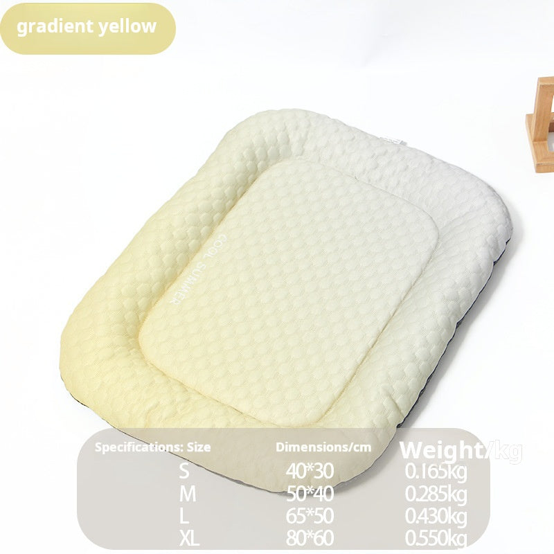 Pet Cooling Pad Mat For Dogs And Cats - Ice Silk Summer Cool Bed Blanket In Gradient Colours