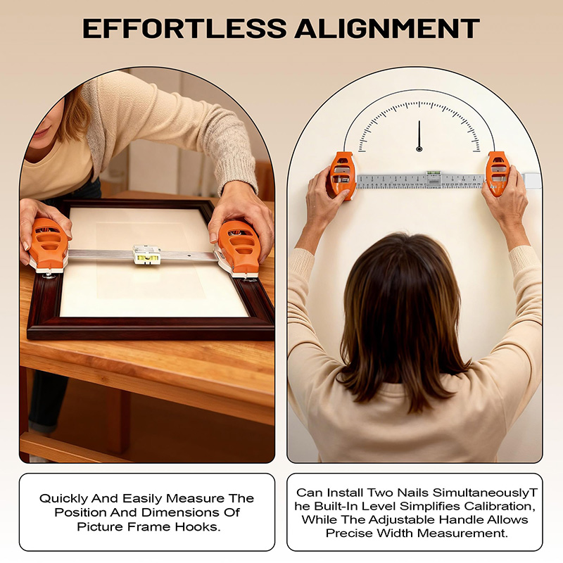 Level Ruler Picture Hanging Tool