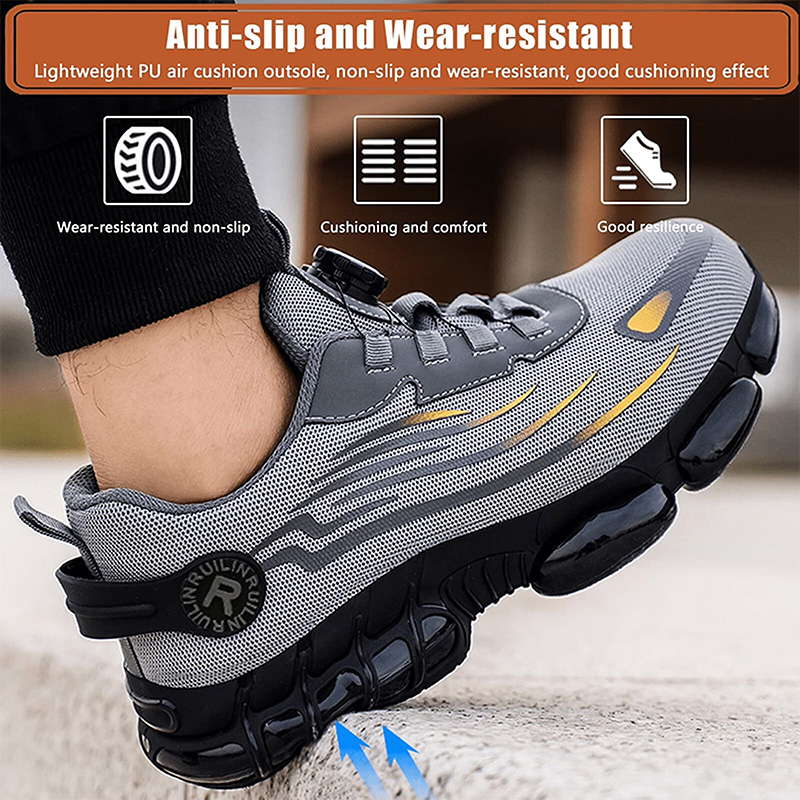 Men’s Dial Lace Slip Resistant Work Sneakers