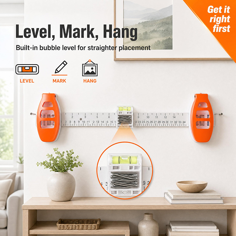 Level Ruler Picture Hanging Tool