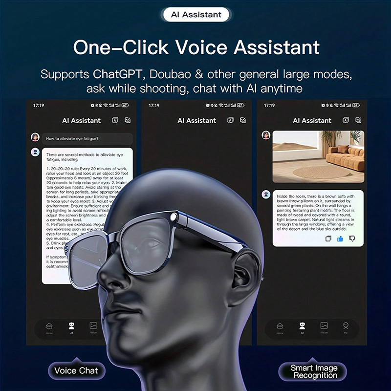 AI Bluetooth Smart Photochromic Sunglasses