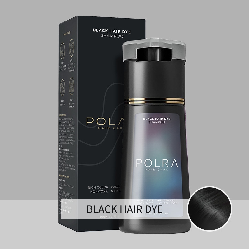 Instant Dye Shampoo | Jet Black Hair Dye Color Shampoo for Gray Coverage