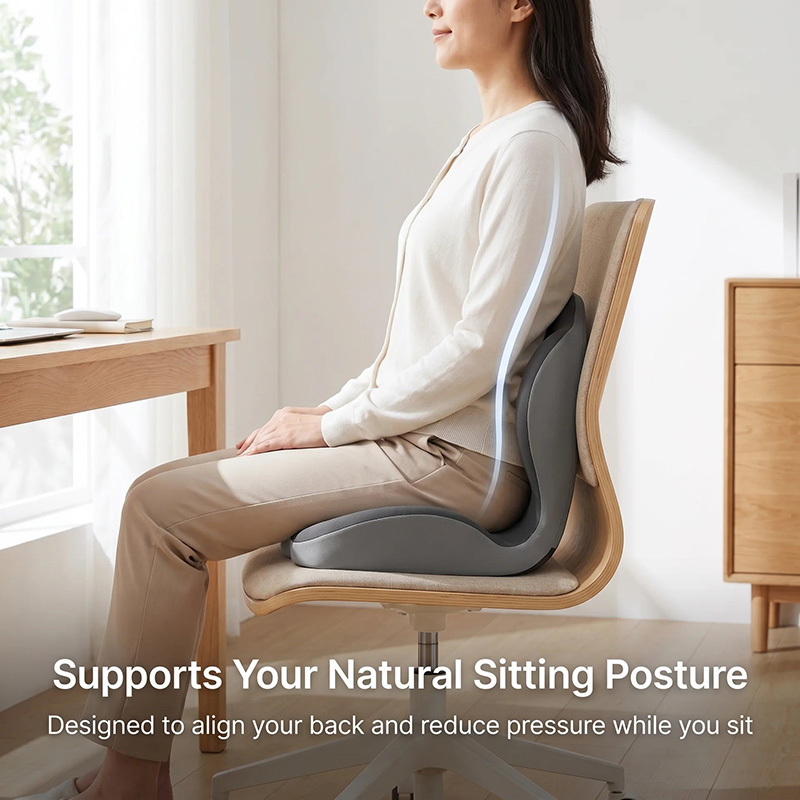 Ergonomic Memory Foam Seat Cushion with Lumbar Support