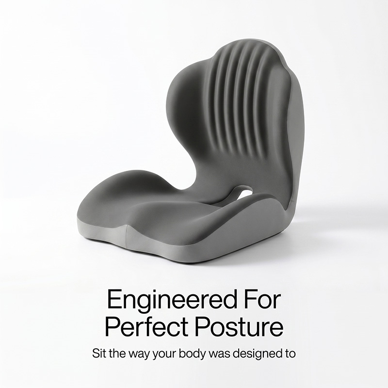 Ergonomic Memory Foam Seat Cushion with Lumbar Support