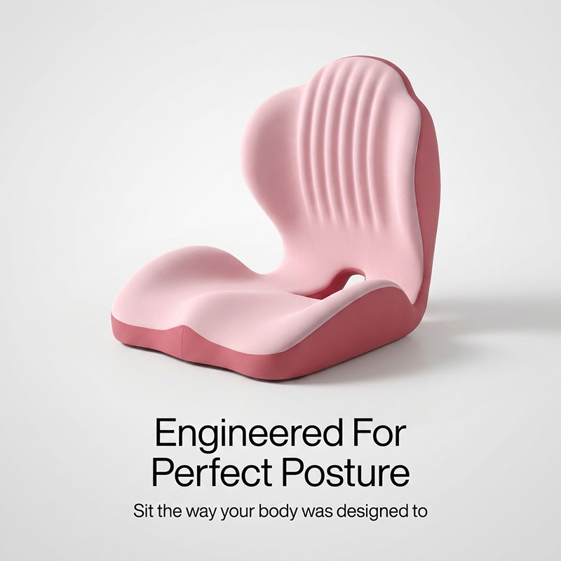 Ergonomic Memory Foam Seat Cushion with Lumbar Support