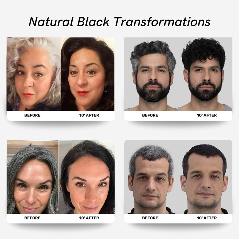 Instant Dye Shampoo | Jet Black Hair Dye Color Shampoo for Gray Coverage