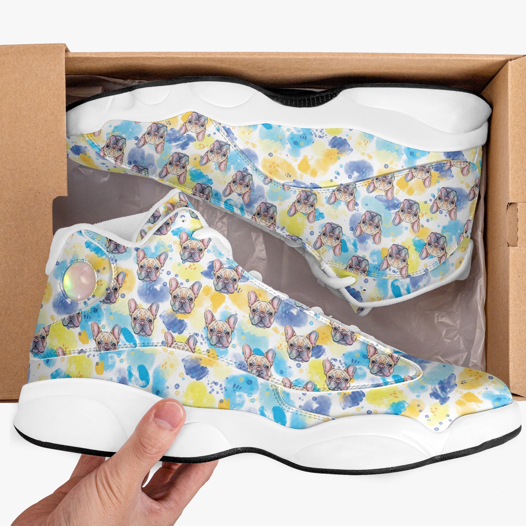 Chopper French Bulldog Canvas Sneakers for Bulldog Owners-fadou
