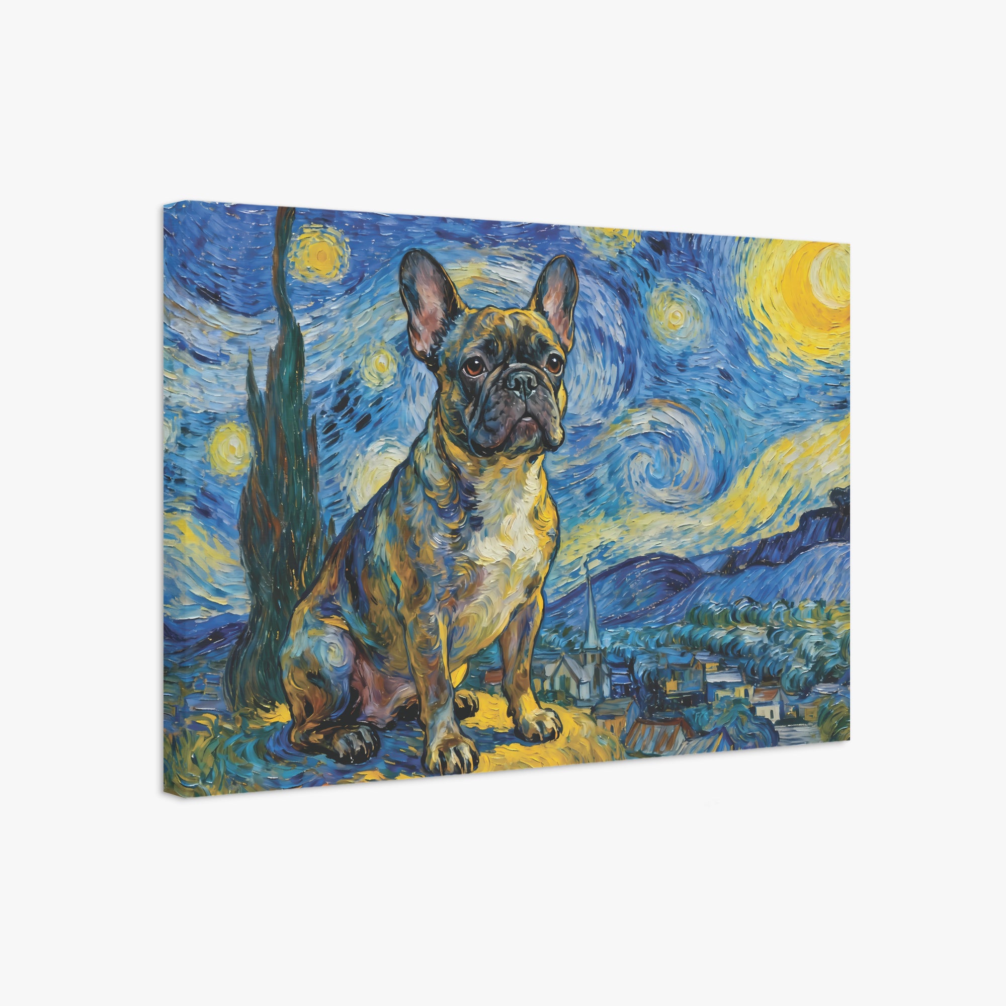 Tulip Adorable Canvas Wall Art for Frenchie Enthusiasts-fadou