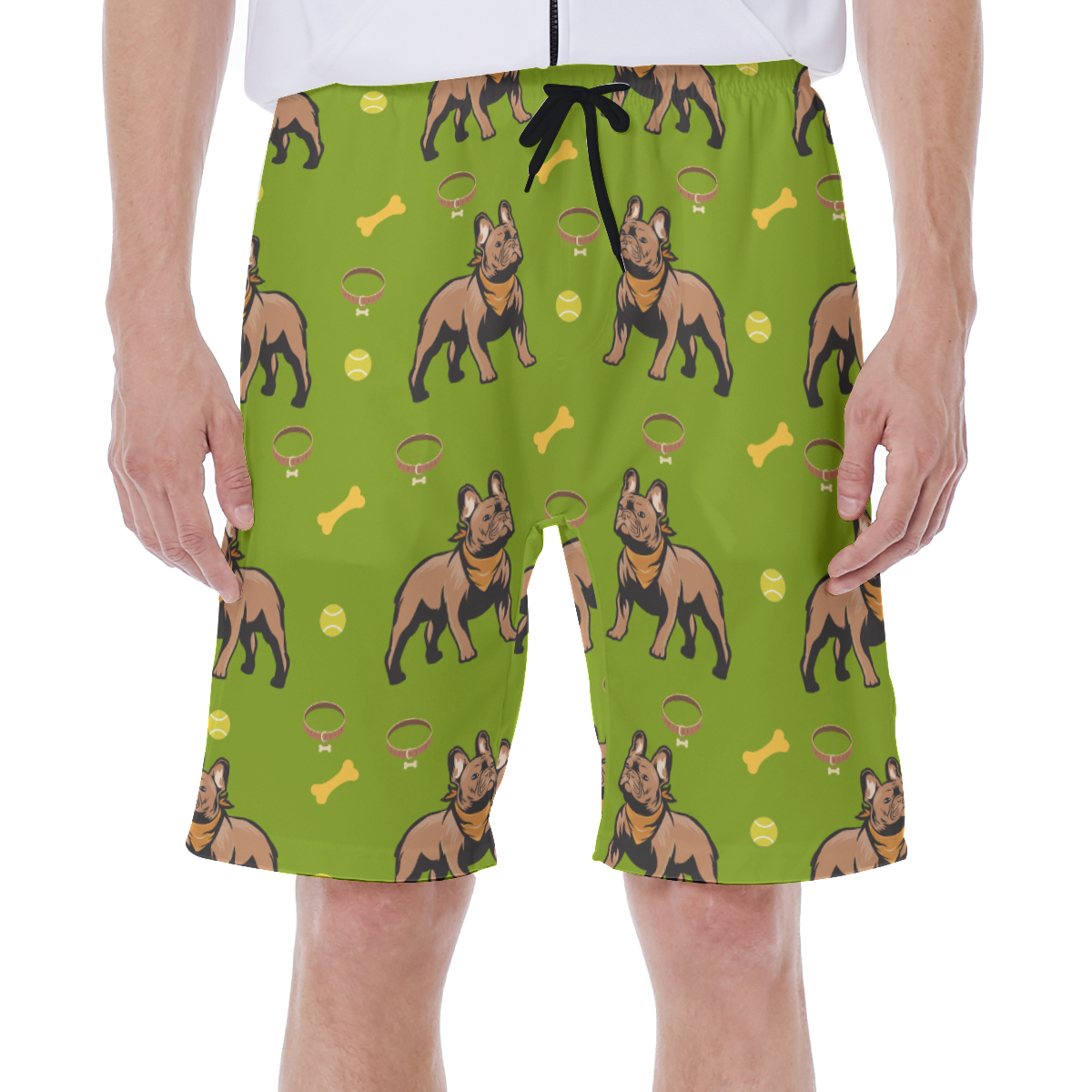 HENRY - Men's Beach Shorts for Frenchie Fans Everywhere-fadou