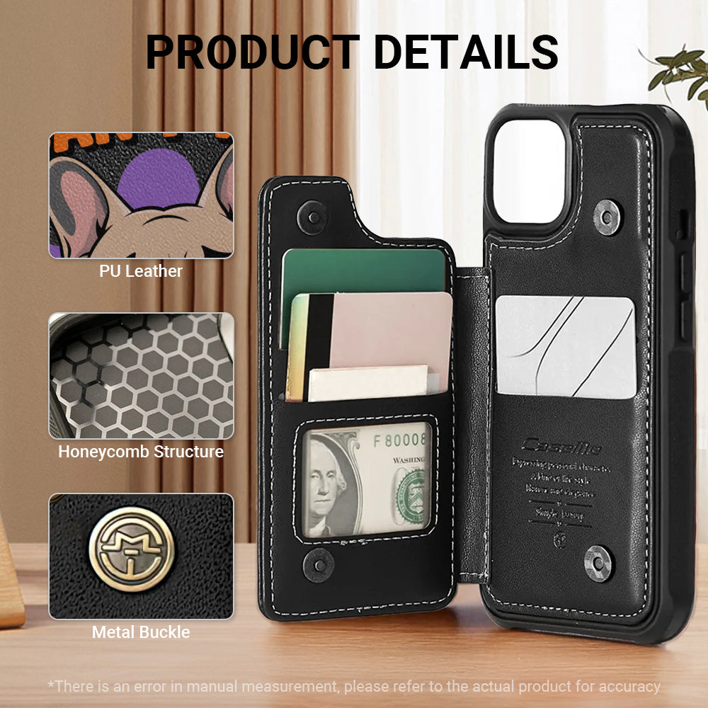 Ginger French Bulldog Slim Wallet for Frenchie Enthusiasts-fadou