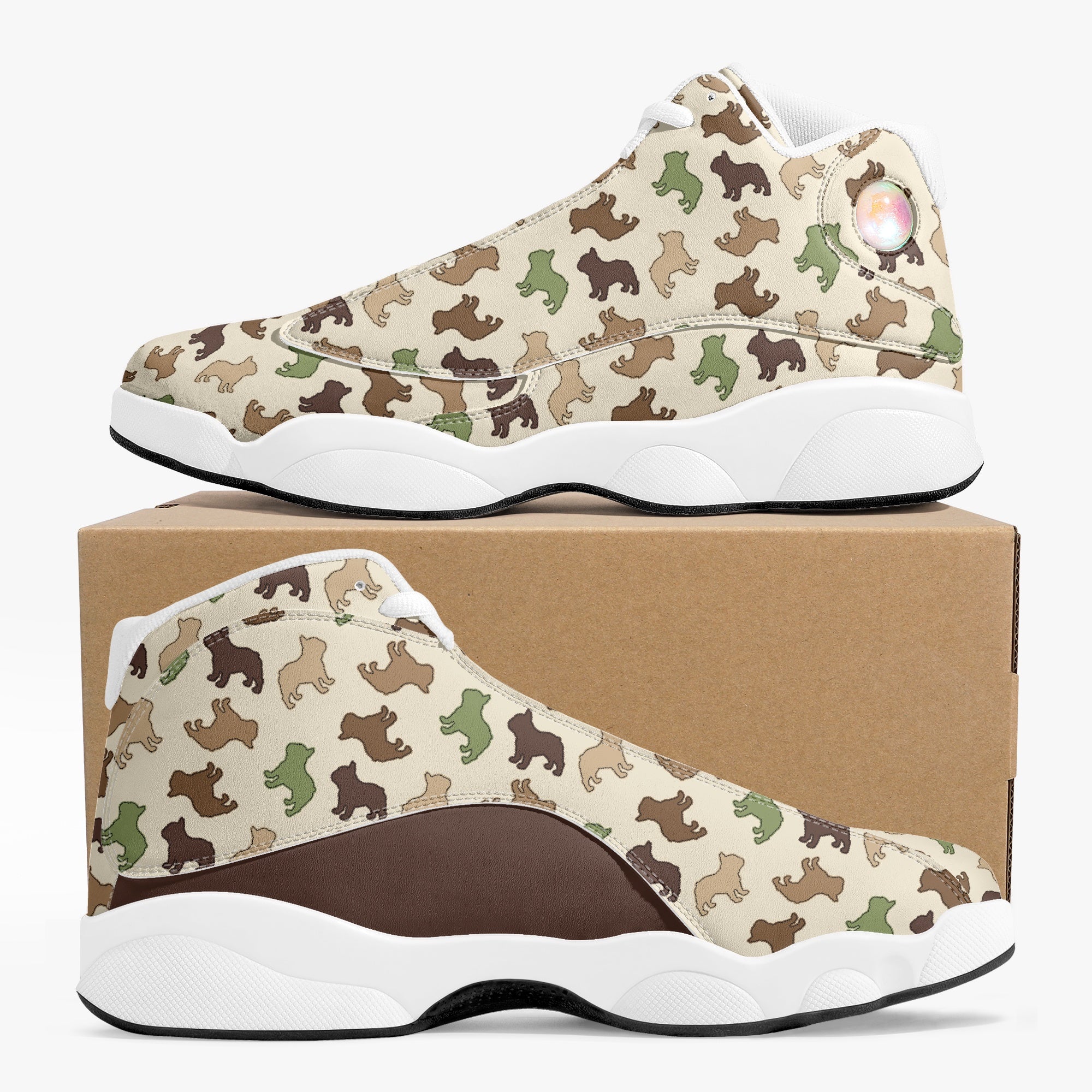 Biggie French Bulldog High-Top Shoes for Bulldog Owners-fadou