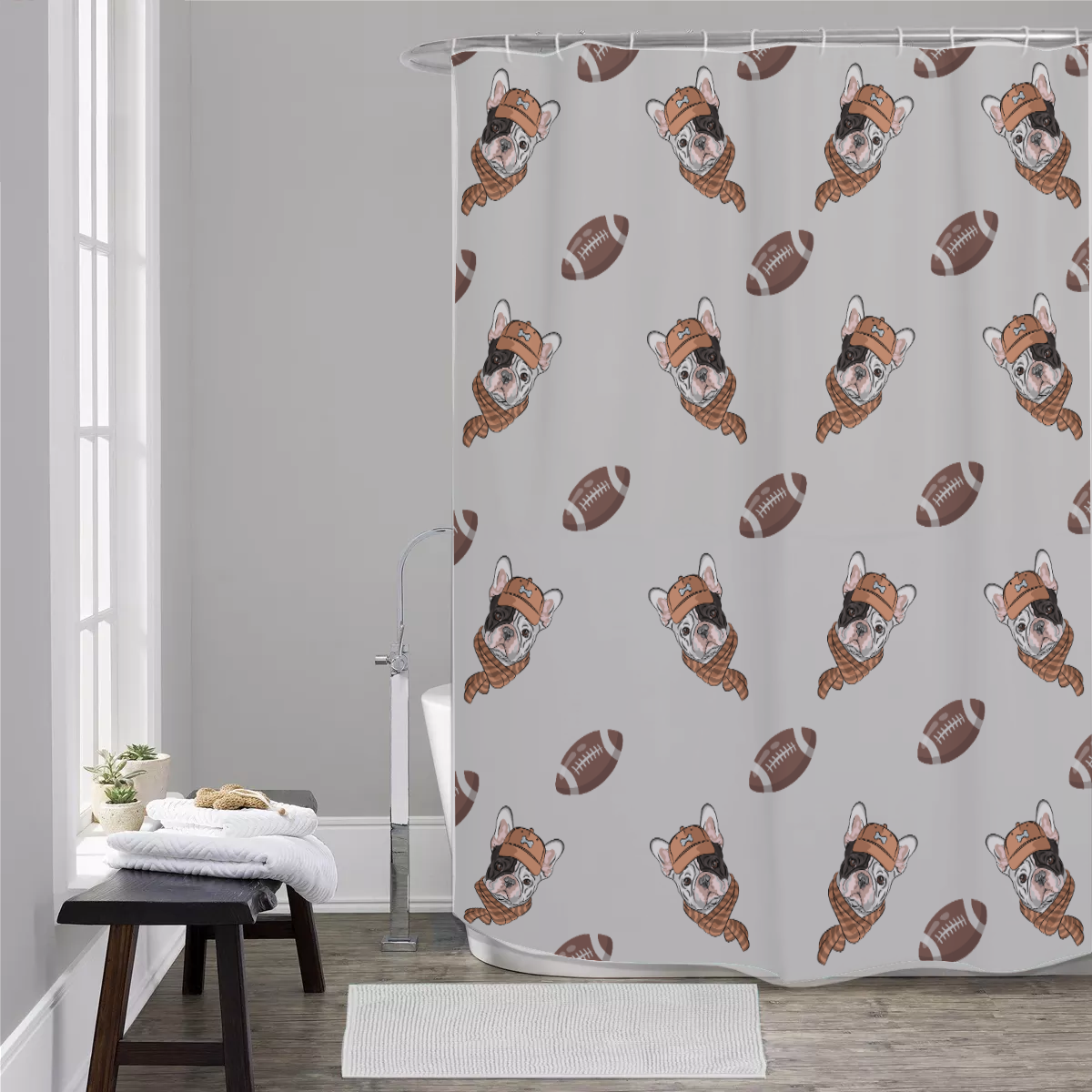WALTER French Bulldog Fabric Curtain for Dog Moms & Dads-fadou