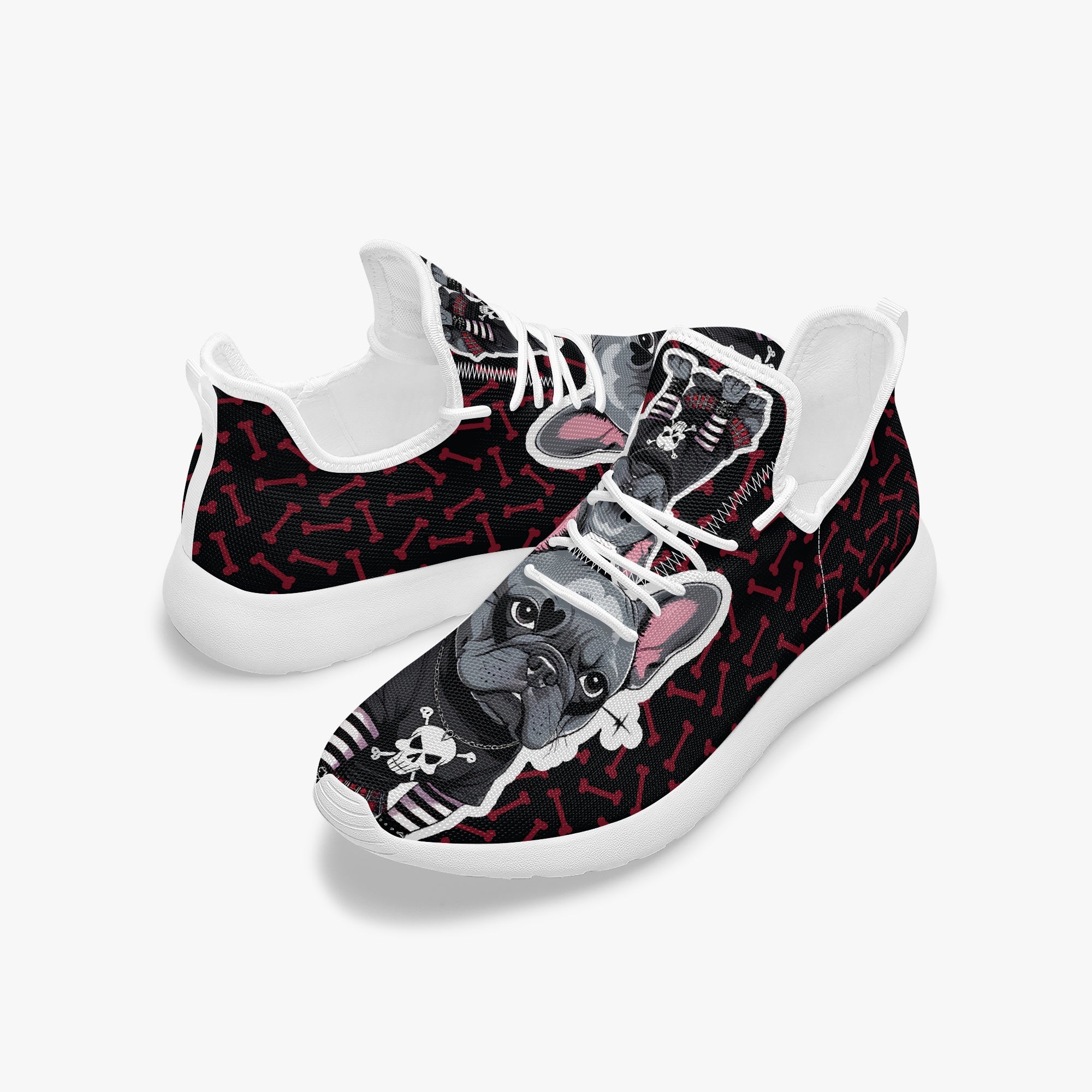 French Bulldog Canvas Sneakers for Frenchie Enthusiasts-fadou