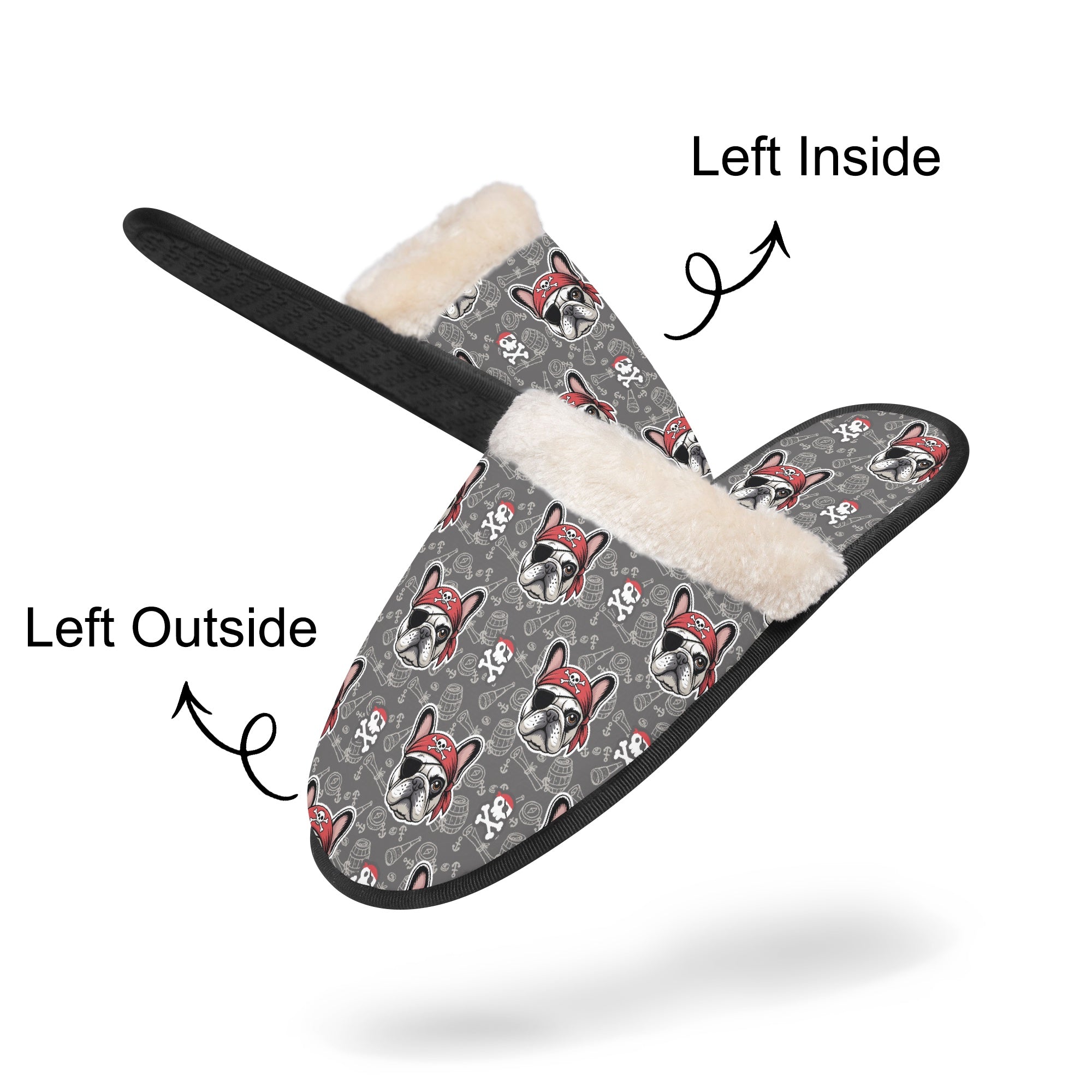 Pancake Frenchie Cozy Slippers for Frenchie Enthusiasts-fadou