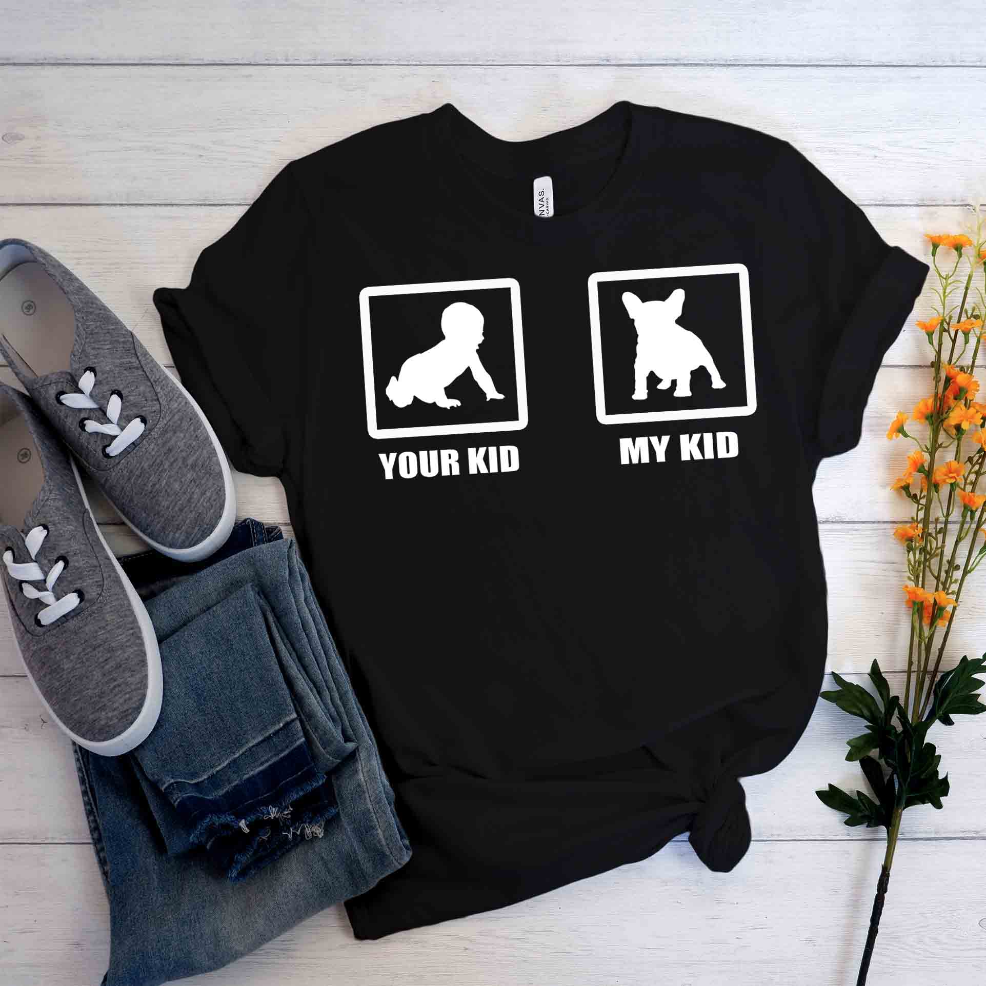 Olive T-Shirt for French Bulldog Owners and Fans for Frenchies-fadou