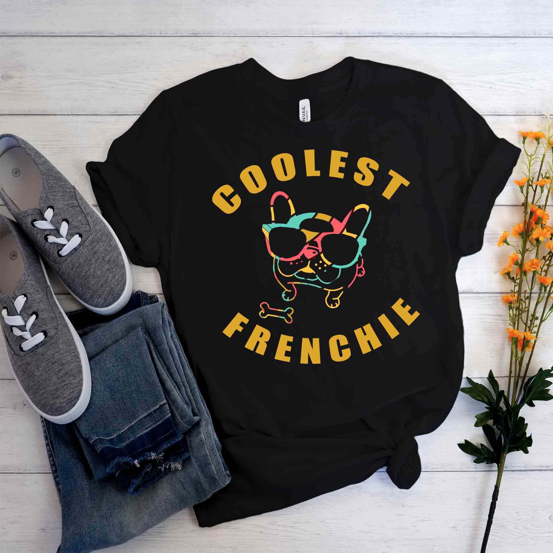 Luna French Bulldog Dog Lover Tee for Frenchie Enthusiasts-fadou