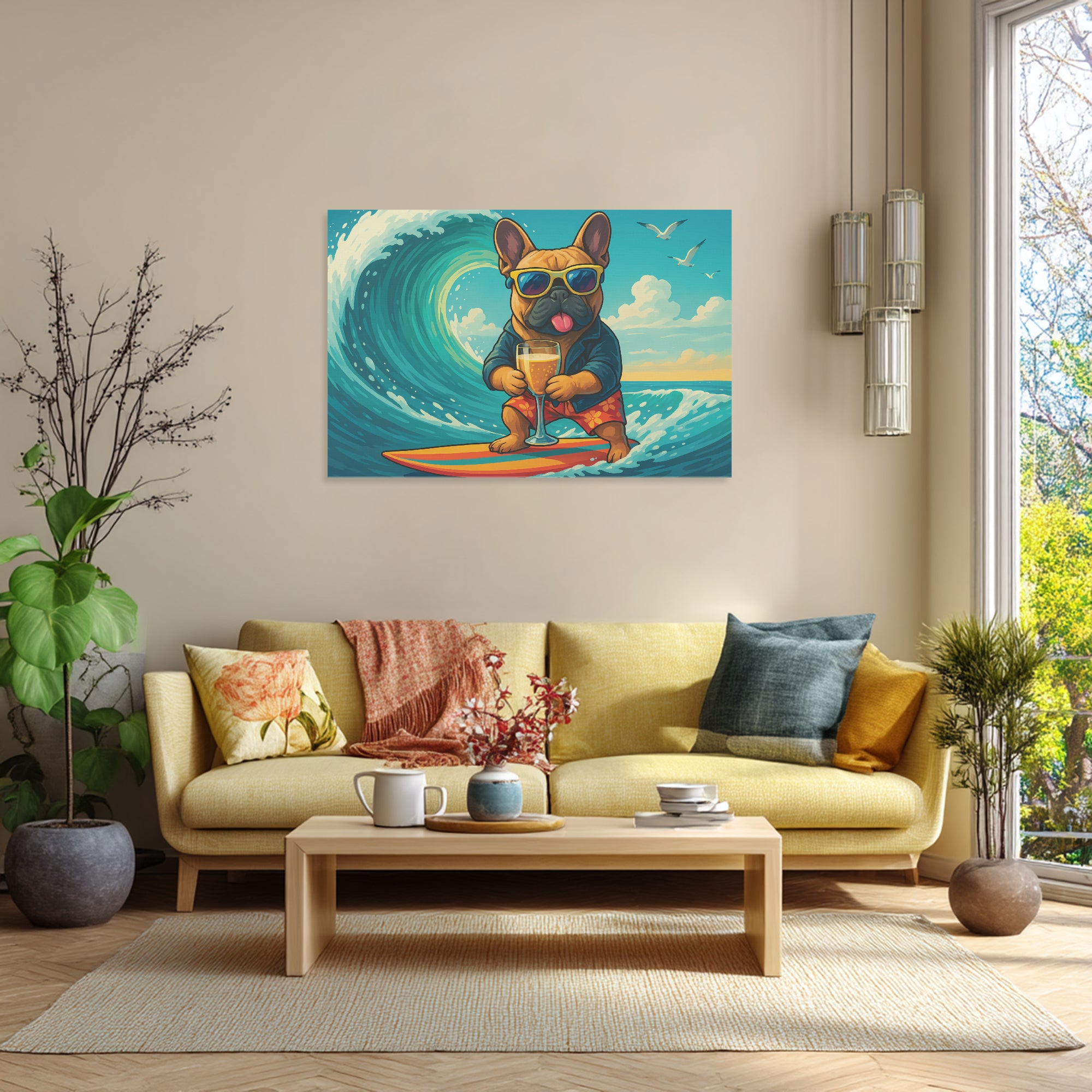 French Bulldog Adorable Canvas Wall Art for Dog Moms & Dads-fadou