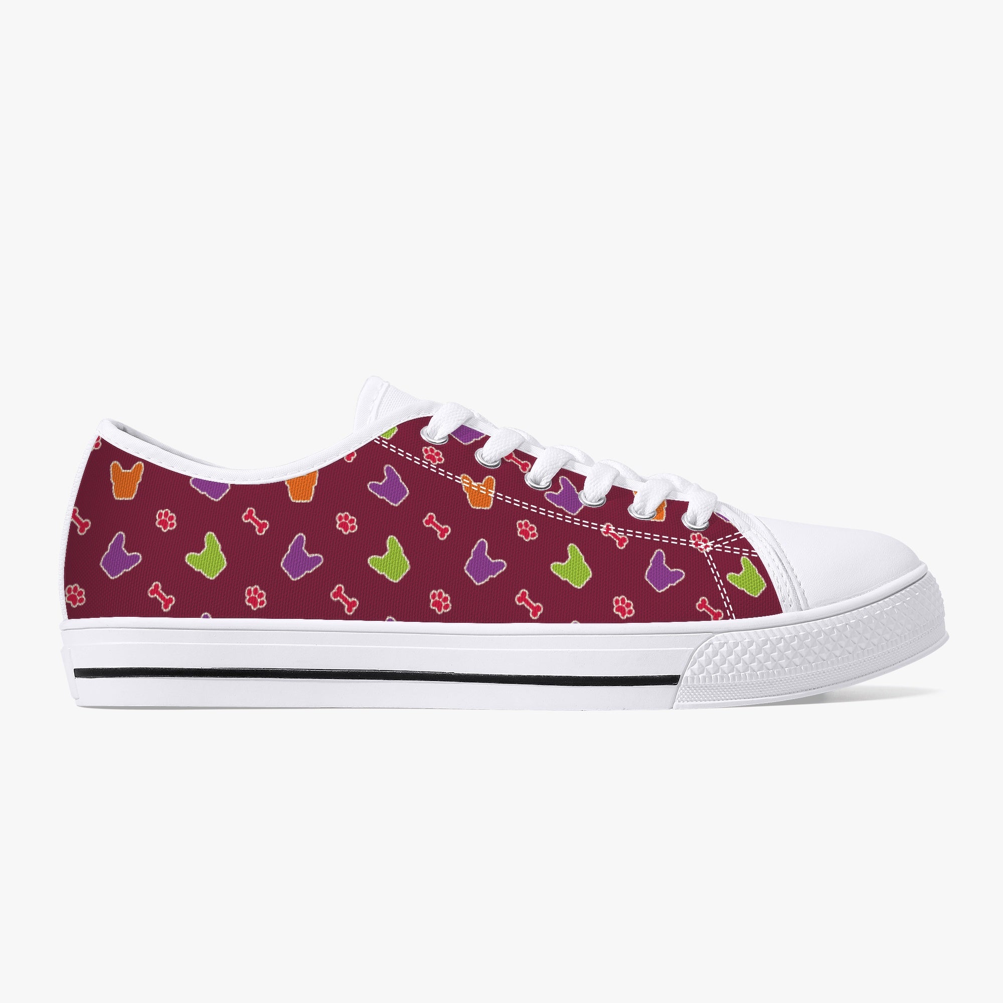 French Bulldog Classic High-Top Shoes for Frenchie Fans-fadou