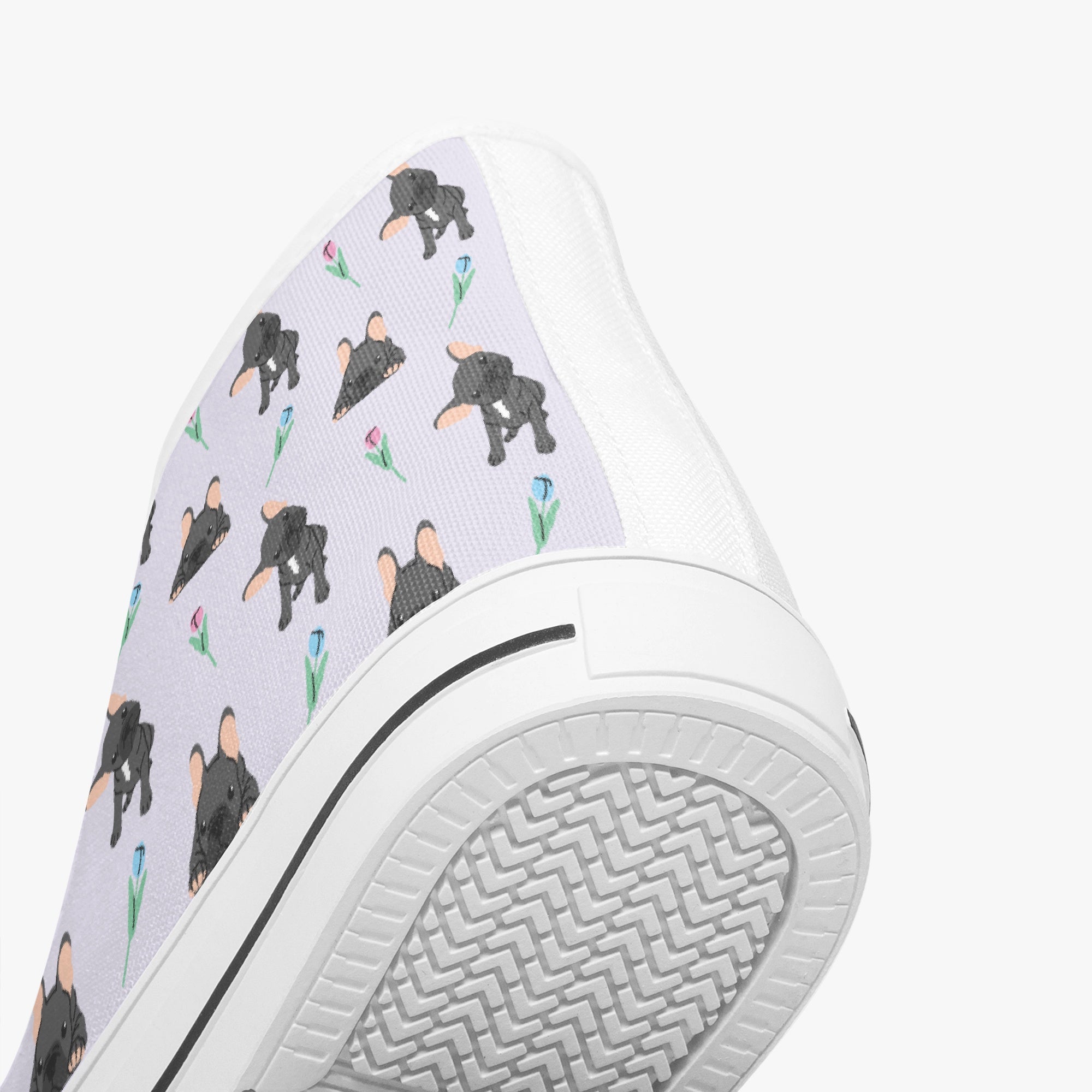 Charlotte Classic High-Top Shoes for Frenchie Enthusiasts-fadou