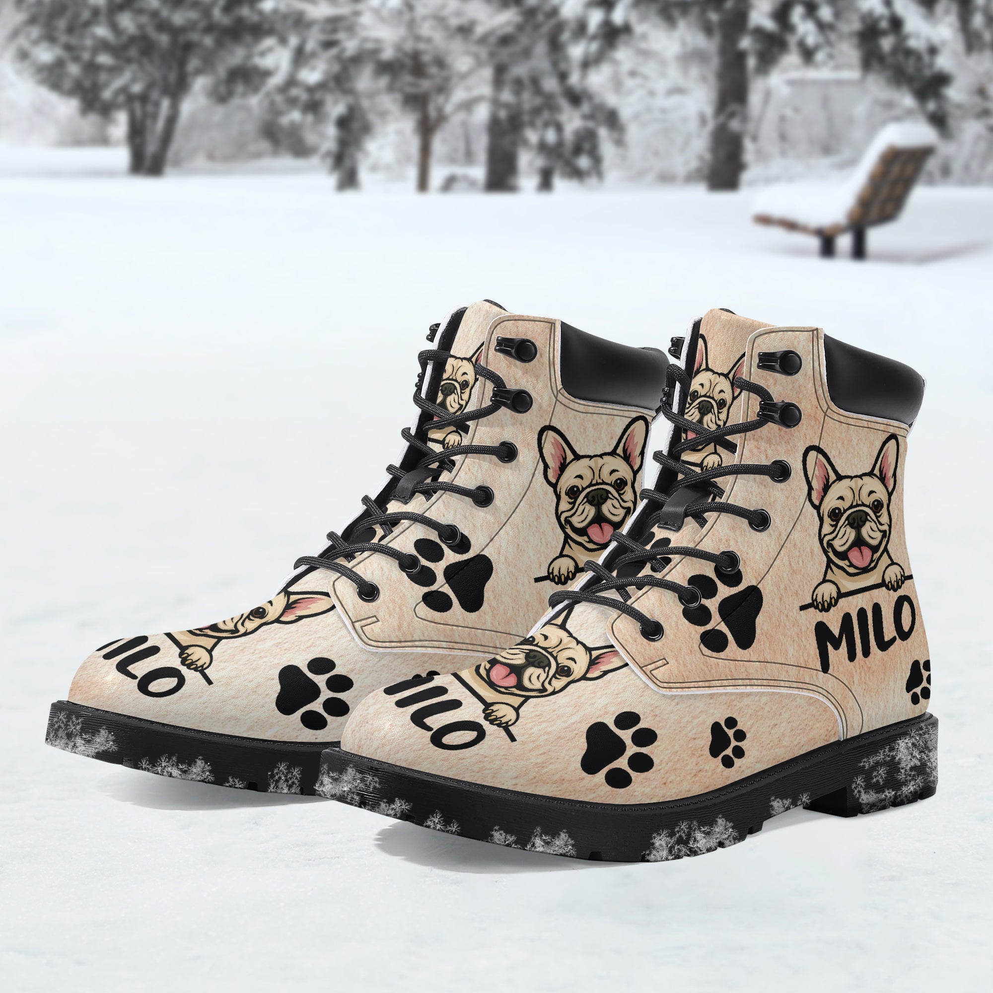 French Bulldog Personalized Fashion Boots for Bulldog Owners-fadou