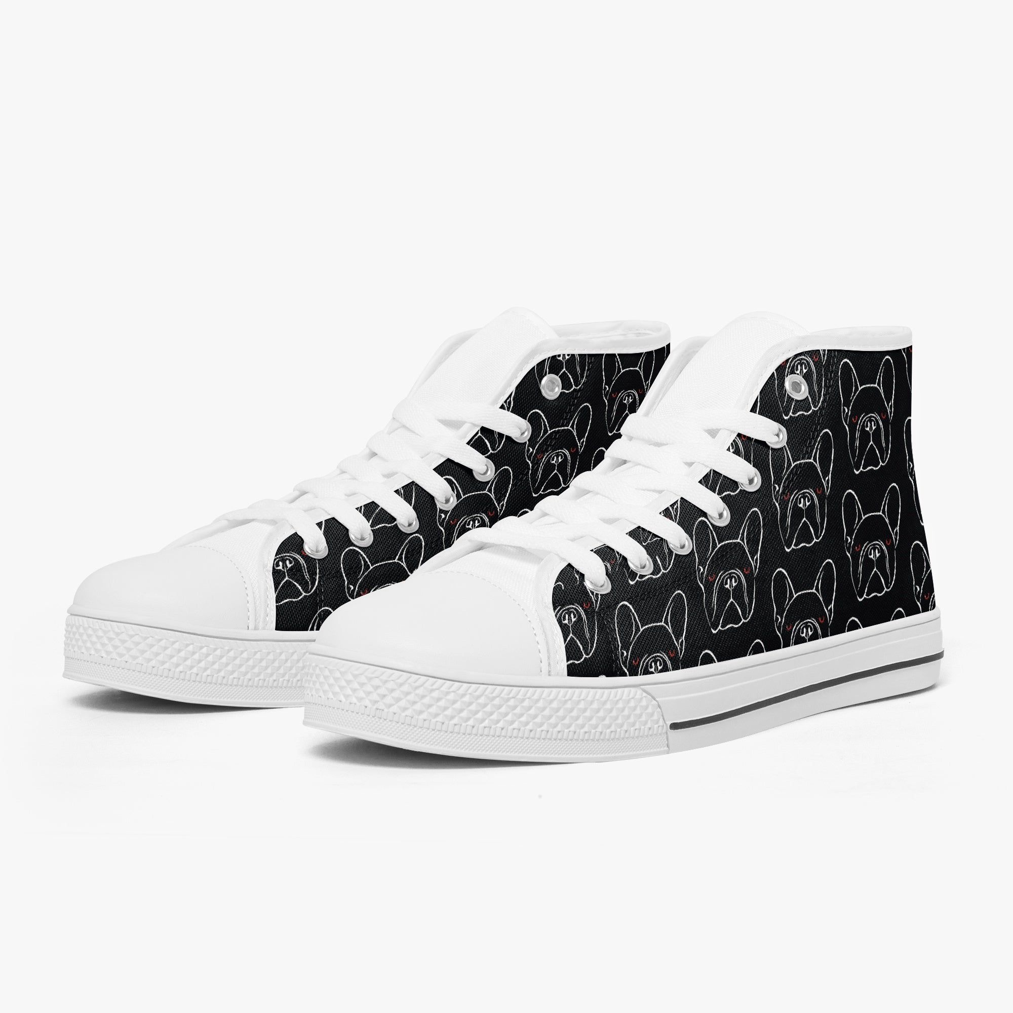 High-Top Classic Classic Sneakers for Frenchie Enthusiasts-fadou