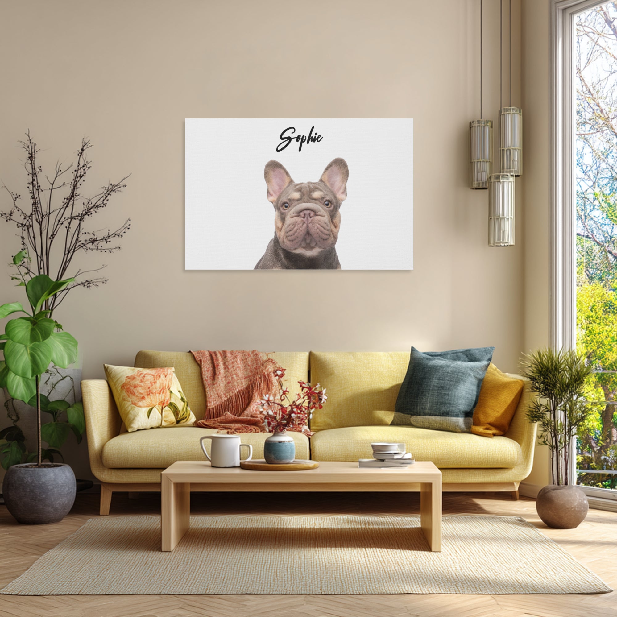 Khloe Personalized Decorative Canvas for Frenchie Enthusiasts-fadou