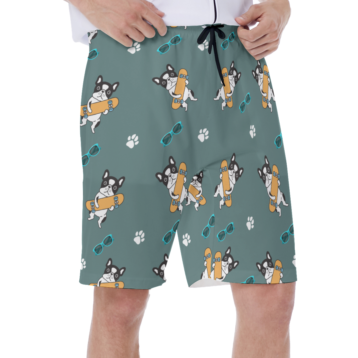 WALTER French Bulldog Beach Shorts for Frenchie Enthusiasts-fadou