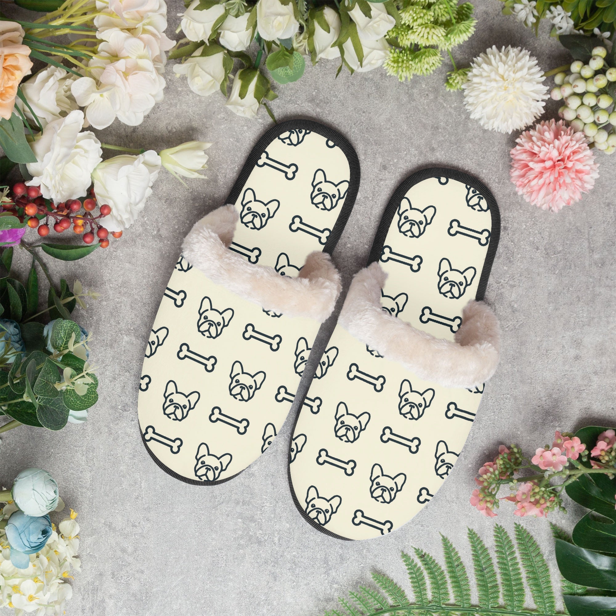 Kingston Cozy Soft House Shoes for Frenchie Enthusiasts-fadou