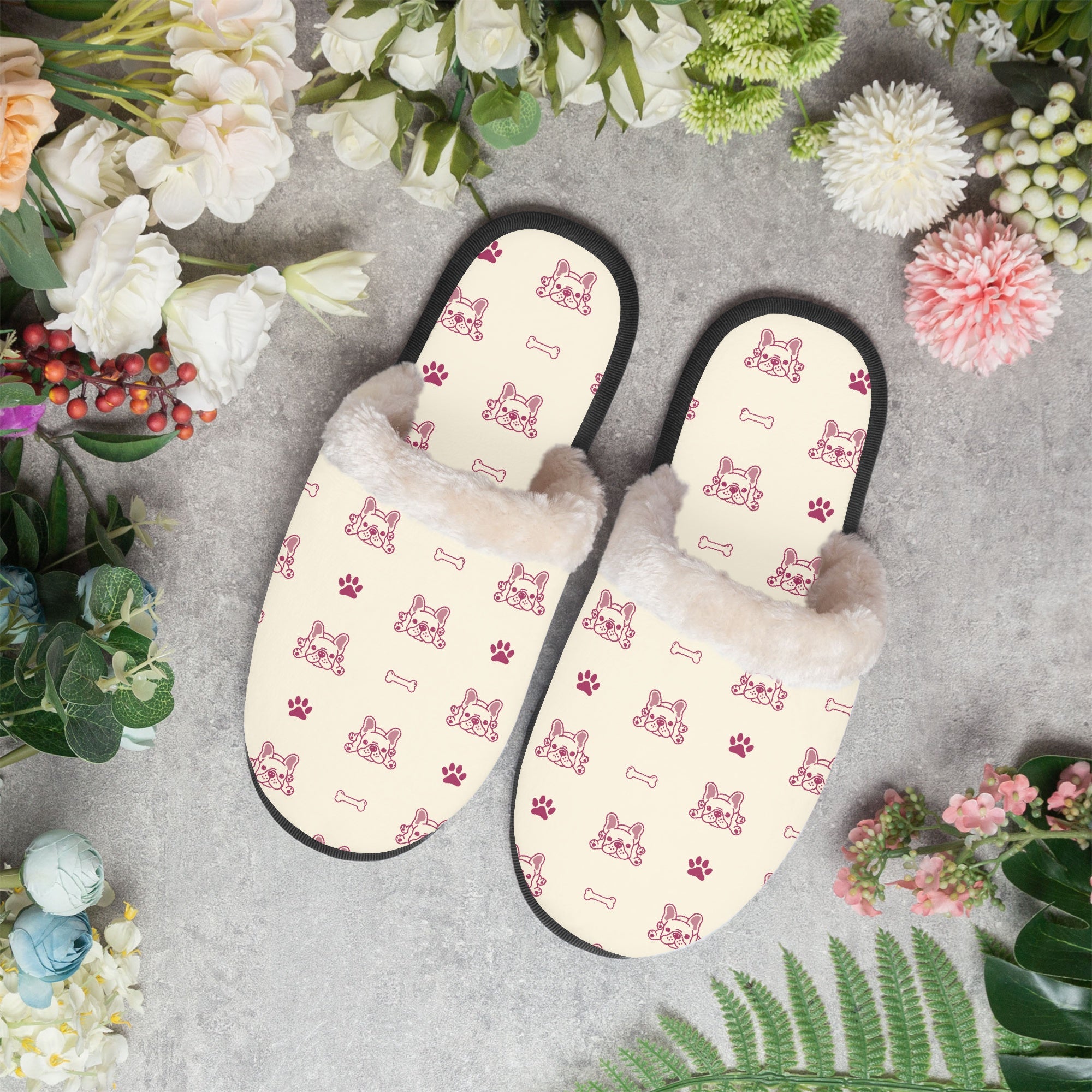 French Bulldog Winter Soft House Shoes for Dog Park Days-fadou