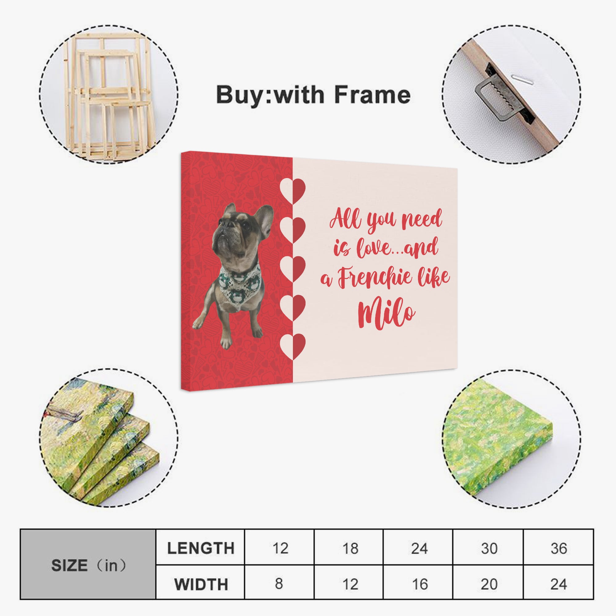 Frenchie Personalized Framed Poster for Dog Moms & Dads-fadou