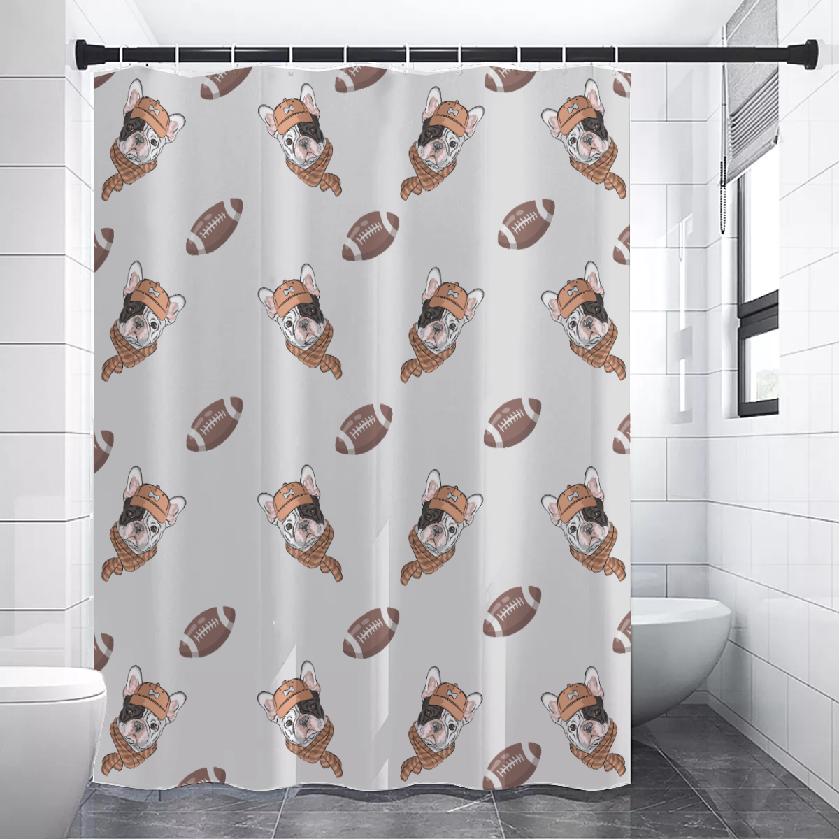 WALTER French Bulldog Fabric Curtain for Dog Moms & Dads-fadou
