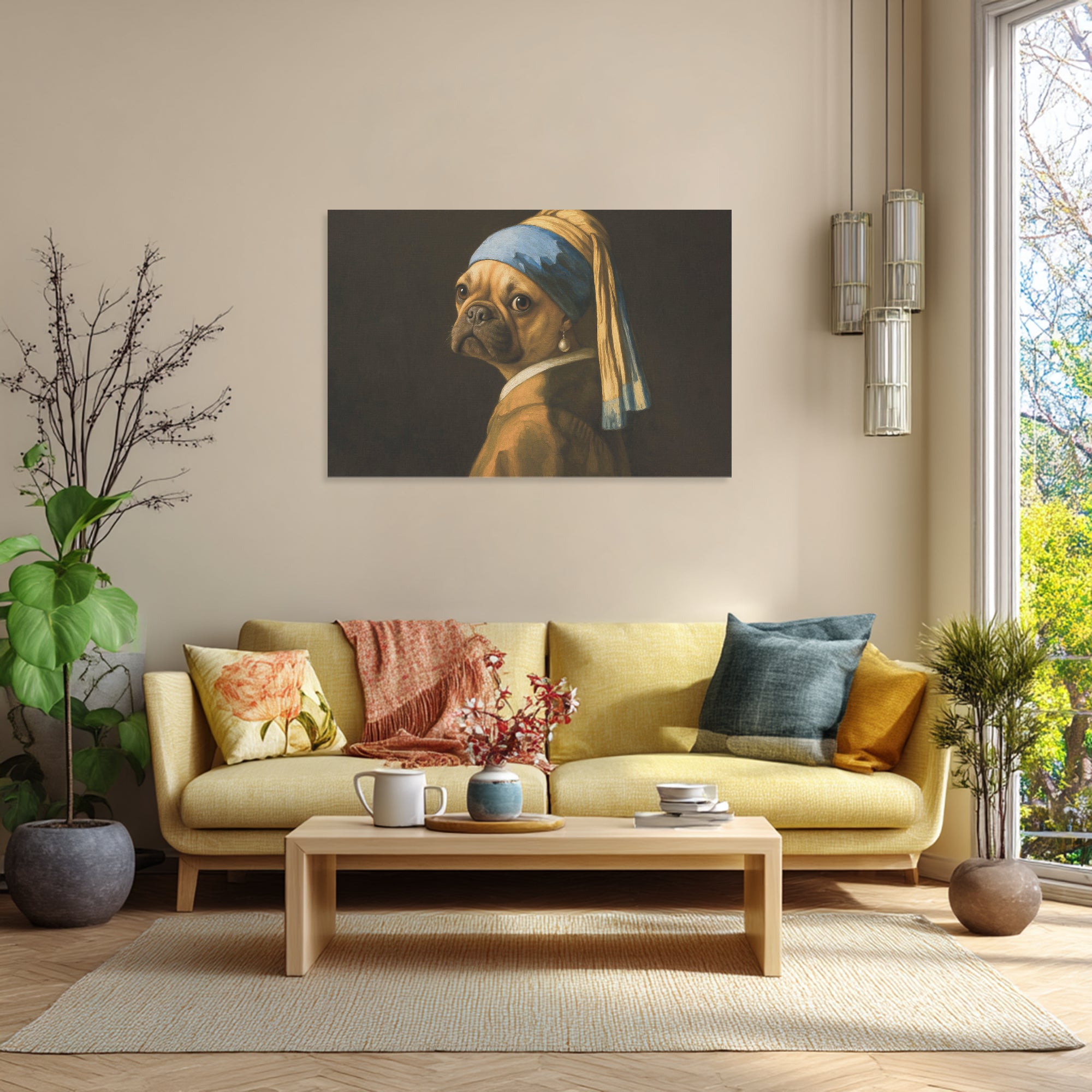 French Bulldog Adorable Decorative Canvas for Everyday Wear-fadou