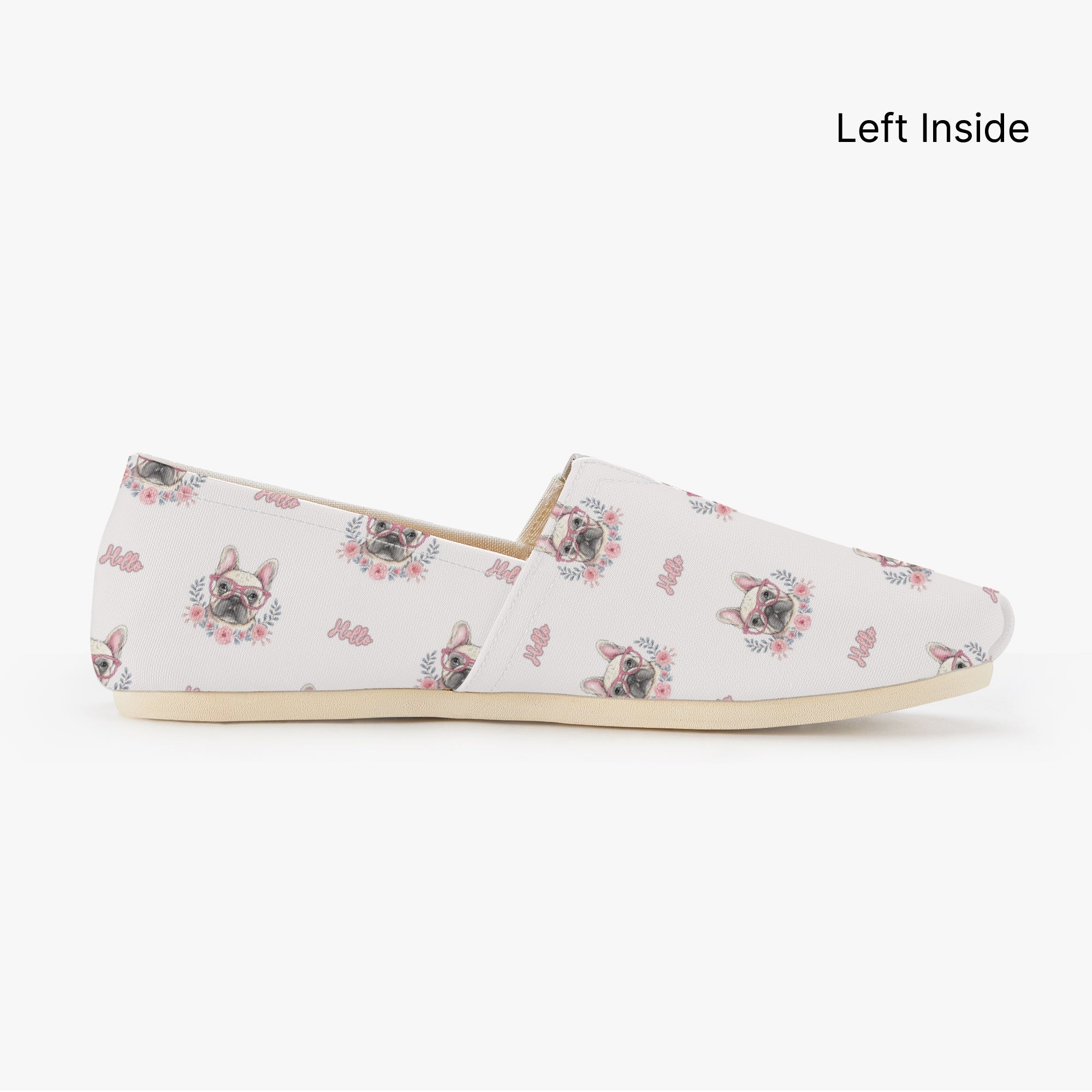 French Bulldog Casual Canvas Sneakers for Bulldog Owners-fadou