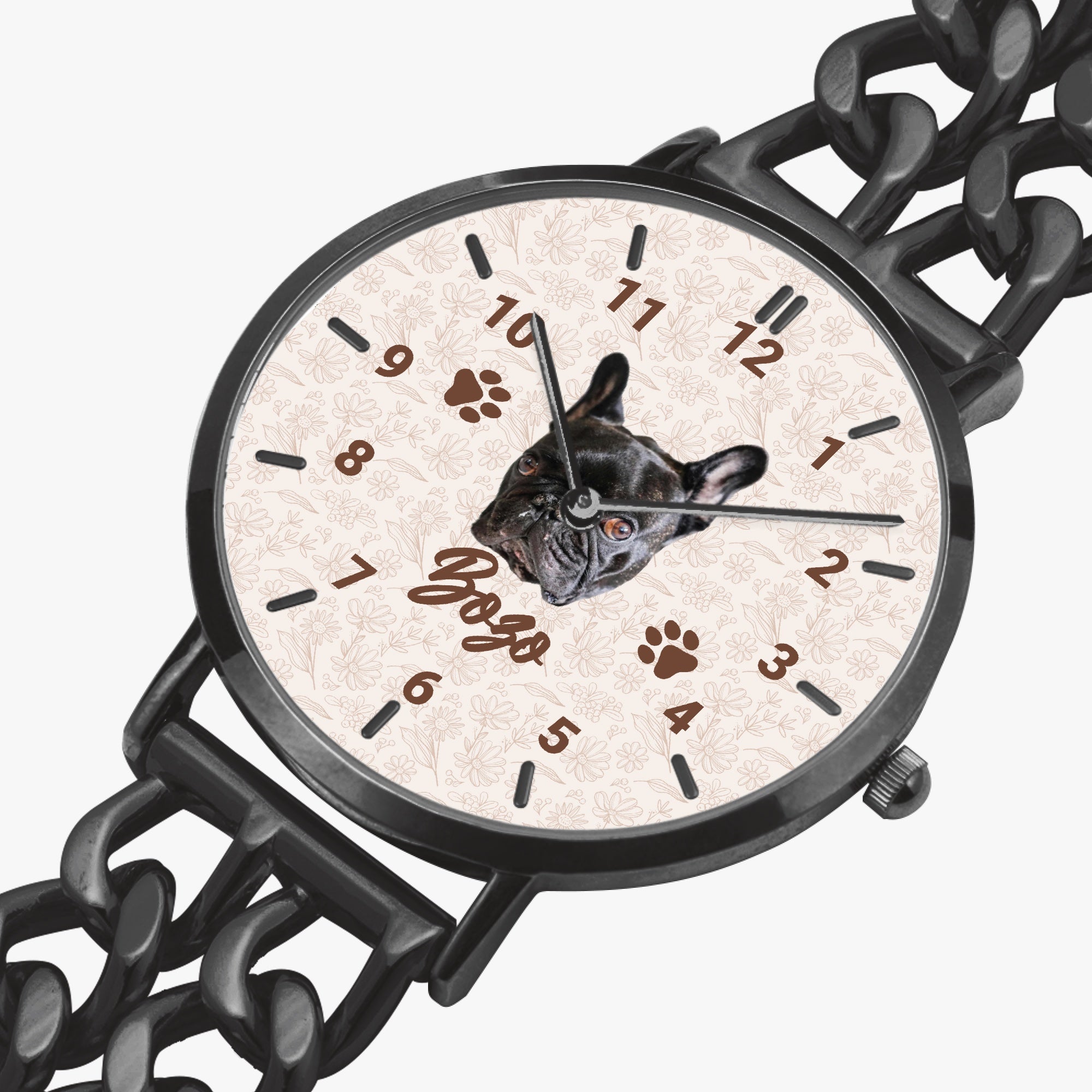 French Bulldog Personalized Casual Watch for Frenchie Fans-fadou