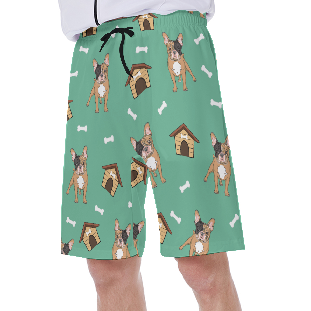ZEUS - Men's Beach Shorts for French Bulldog Owners and Fans-fadou