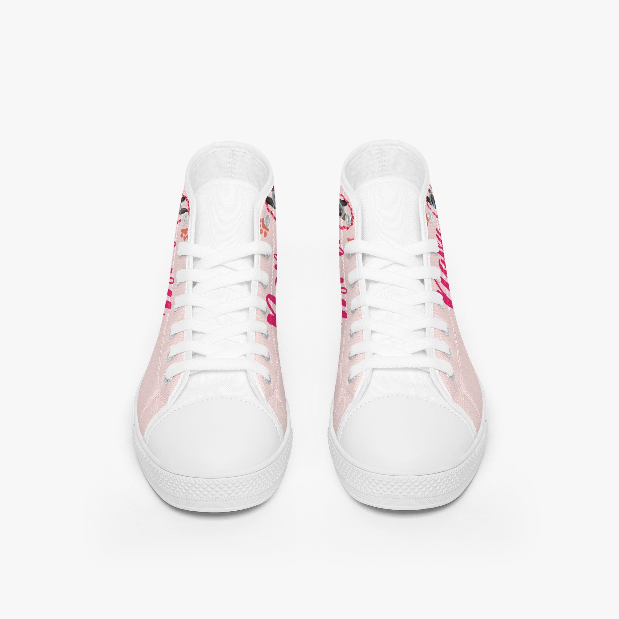 French Bulldog Personalized Canvas Sneakers for Bulldog Owners-fadou