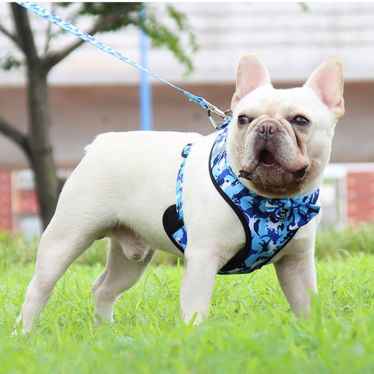 French Bulldog Adjustable Walking Harness for Brachycephalic Dogs-fadou