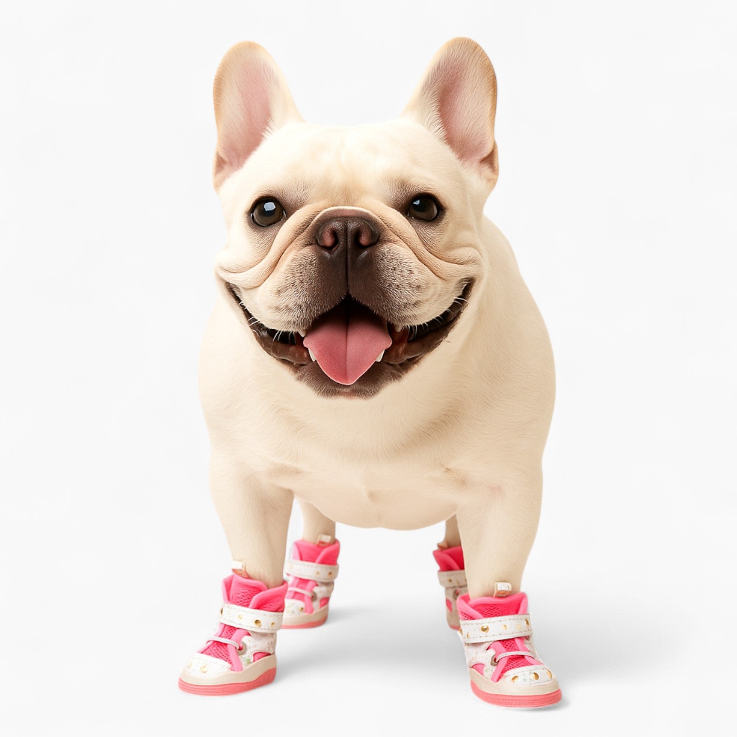 French Bulldog High-Top Canvas Sneakers for Dog Park Days-fadou