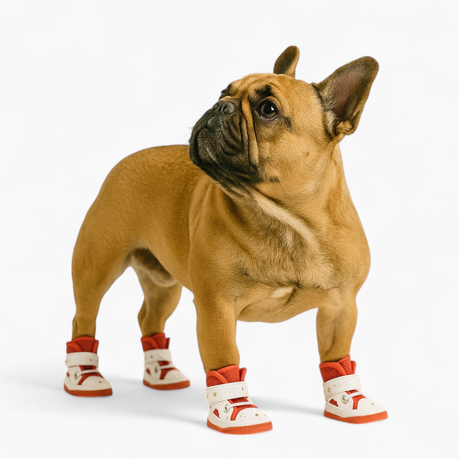 French Bulldog High-Top Canvas Sneakers for Dog Park Days-fadou