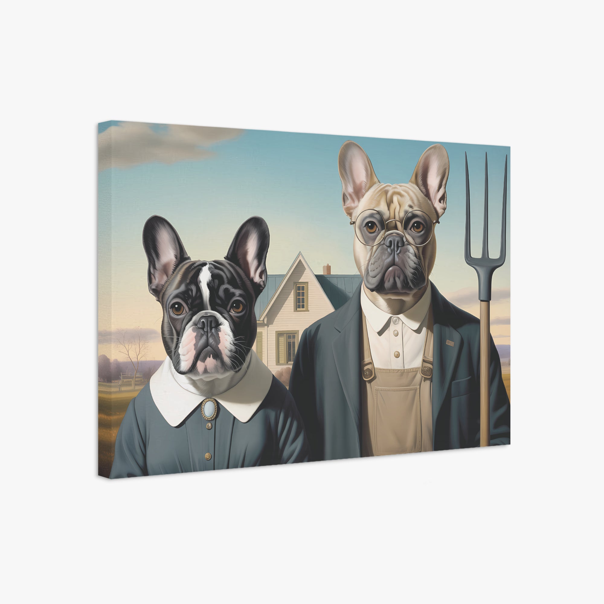 French Bulldog Adorable Framed Poster for Everyday Wear-fadou