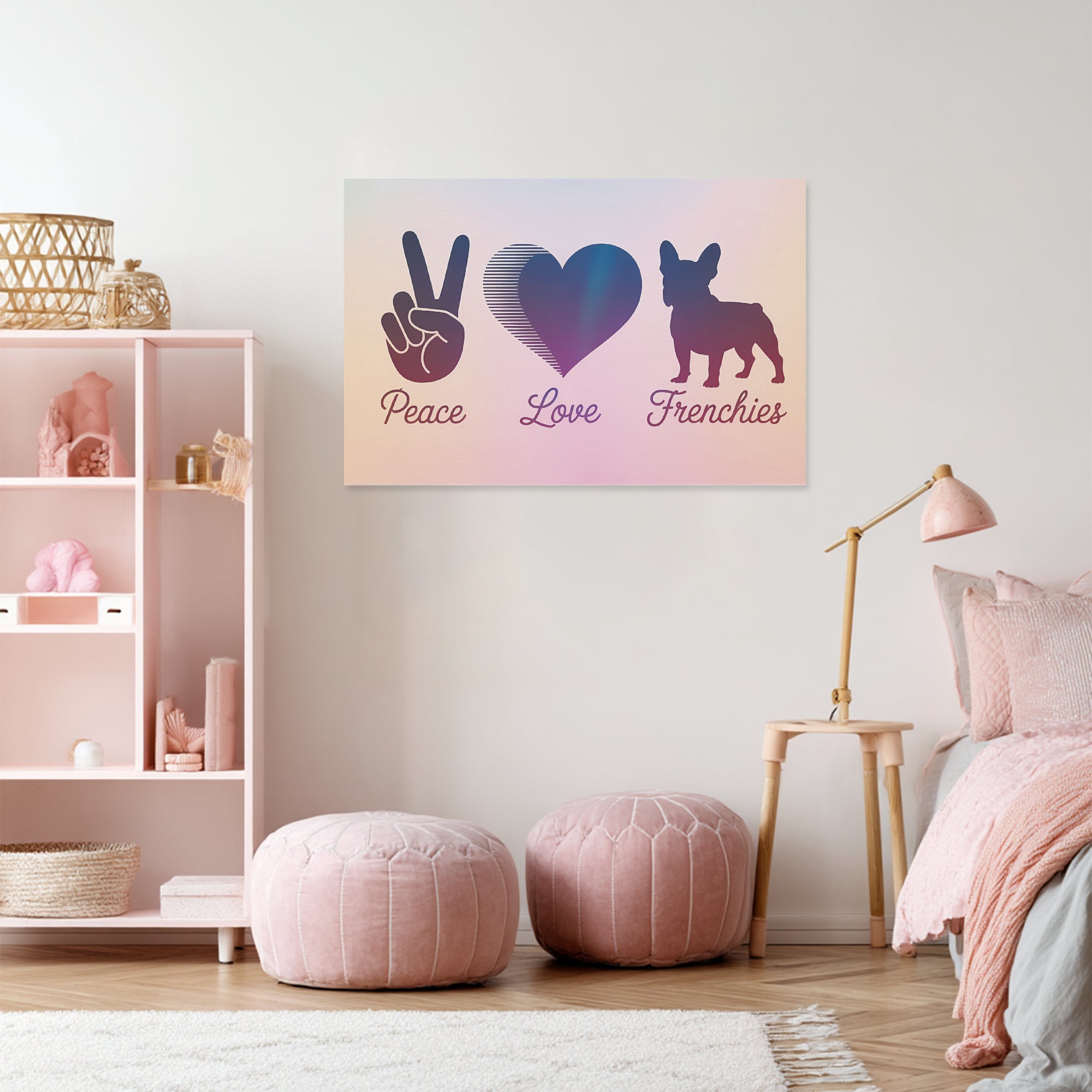 Myrtle Adorable Decorative Canvas for Frenchie Enthusiasts-fadou