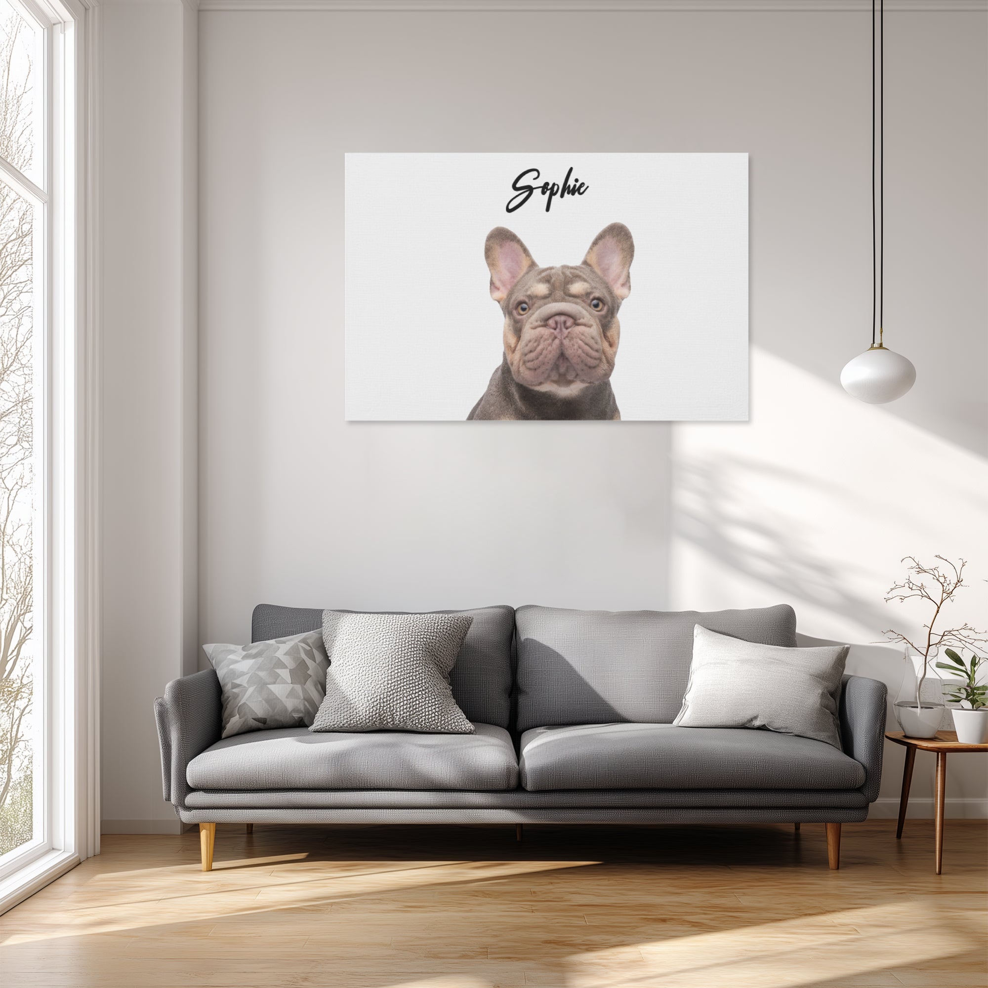 Khloe Personalized Decorative Canvas for Frenchie Enthusiasts-fadou